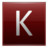 Letter K red Icon